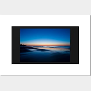 Just before sunrise at Plaice Cove, Hampton, New Hampshire, USA Posters and Art